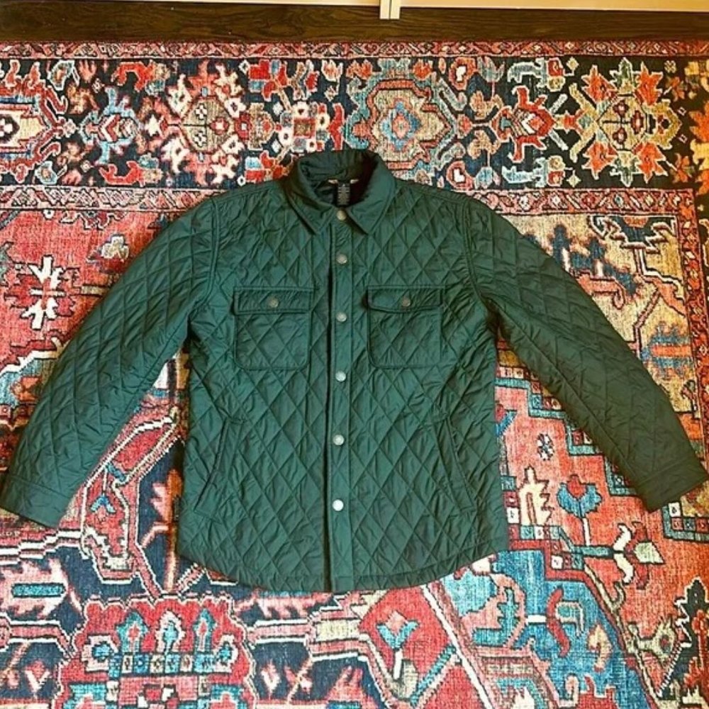 Brooks Brothers Men’s Diamond Quilted Green Jacket Size M